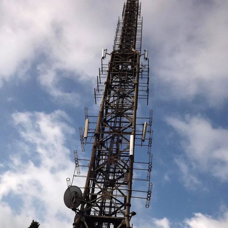 60m Galvanized Self-Support 4G 5G Internet  Mobile Towers 4-Legged Lattice Steel Telecom Tower