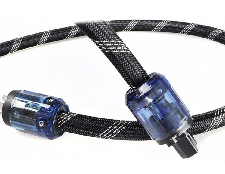 Hi-Fi аудиофильский кабель 10AWG компакт-дисков усилитель аудио 3 core ручная работа из бескислородной меди шнур питания переменного тока с штепсельная вилка американского стандарта IEC разъем