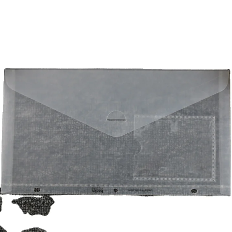 6-holes Clear Frosted Plastic Storage Budget Planner Cash Envelopes Binder Pockets