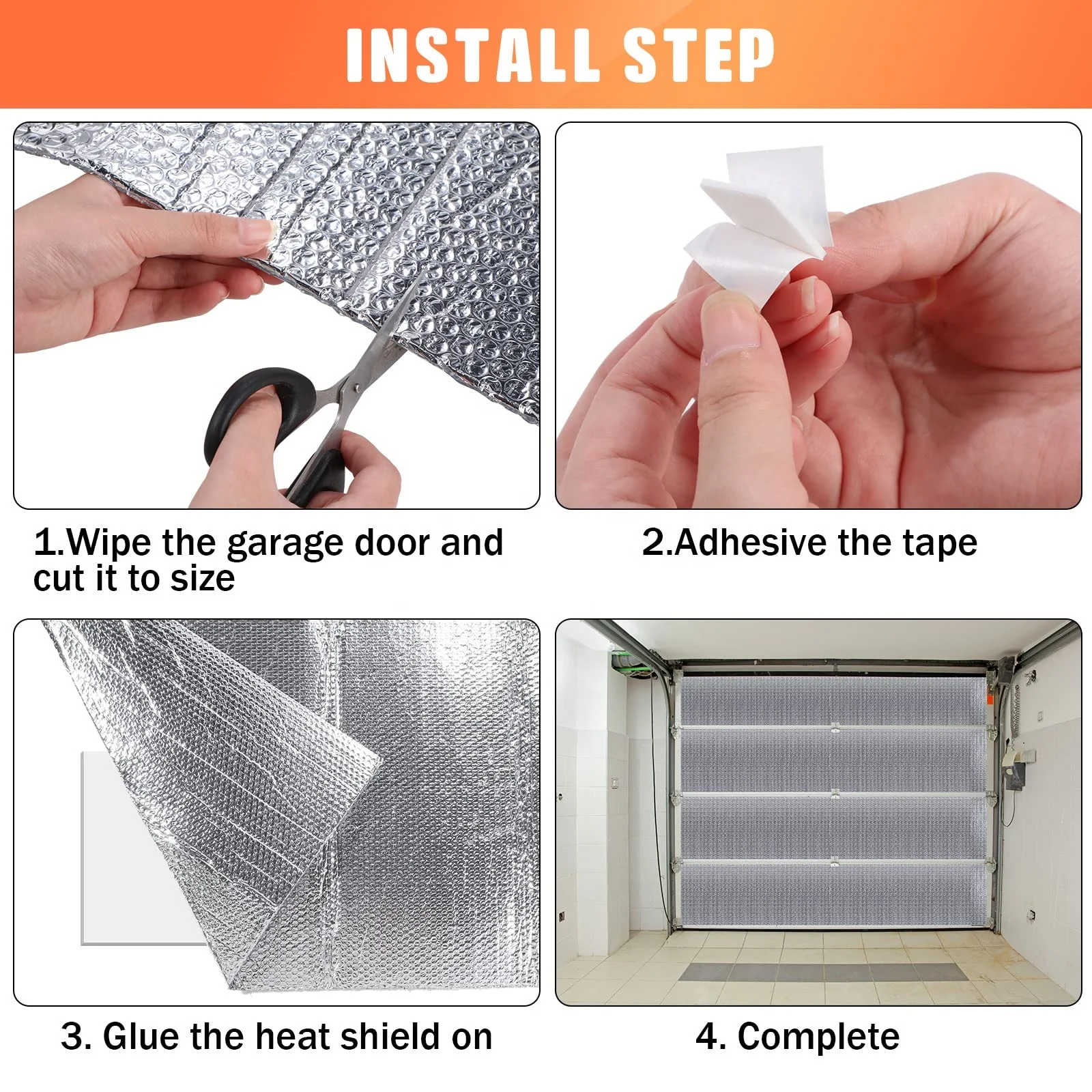 YA SHINE Double Bubble Aluminum foil insulated garage door Thermal Insulation Shield garage doors insulated set