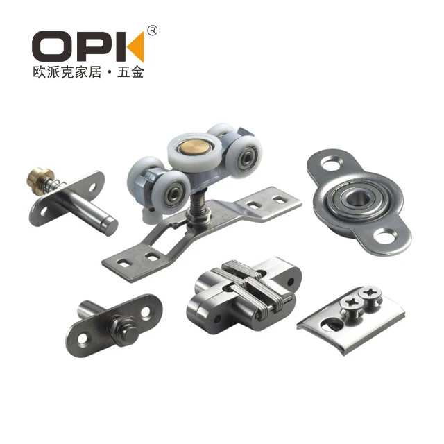 Sliding Roller Door Hangers Wardrobe Door Roller Bi-Fold Hardware 2 Door Kit