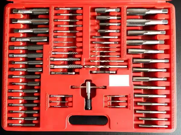 115 шт Threading handy tap die set in blow mold чехол с дрелями и винтовыми экстракторами