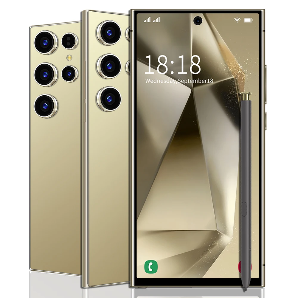 2024 Лидер продаж S24 Ultra телефон 16 ГБ + 1 ТБ полноэкранный мобильный 7 3 дюймов Hd сотовые телефоны 48 108 МП 6800 мАч 5 г игровые смартфоны