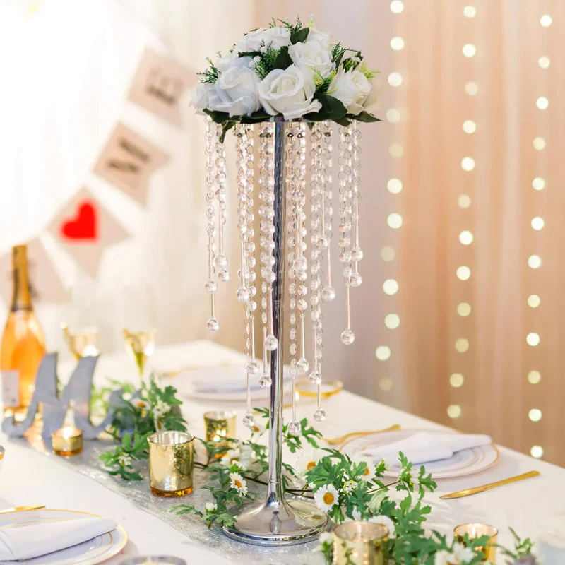 Gold Metal Vases Flower Stands Wedding Centerpieces Decorations For Home Decor Table Wedding Decor