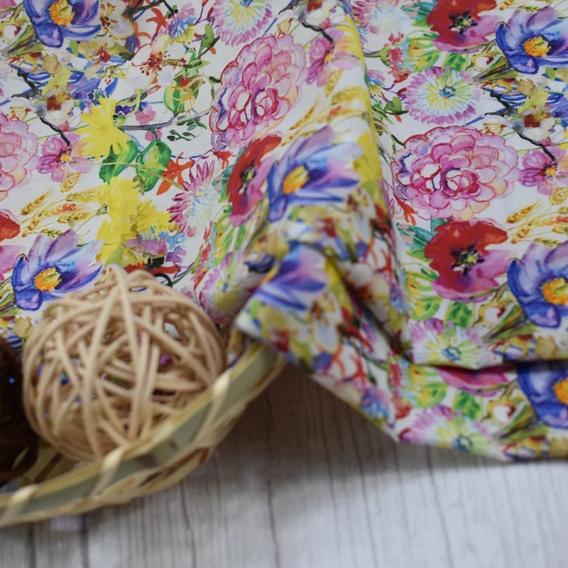 LOW MOQ Custom printing soft cotton poplin fabric prints  for baby  76gsm 100gsm 120gsm150gsm