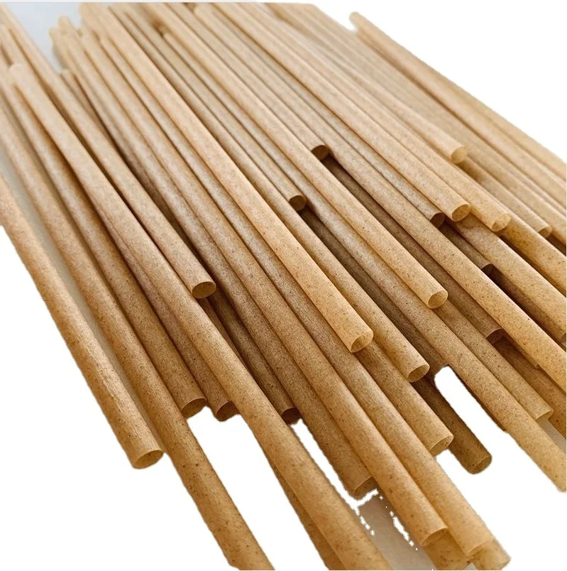 Natural biodegradable sugarcane bagasse straws drinking straw  PLA sugarcane drinking straws