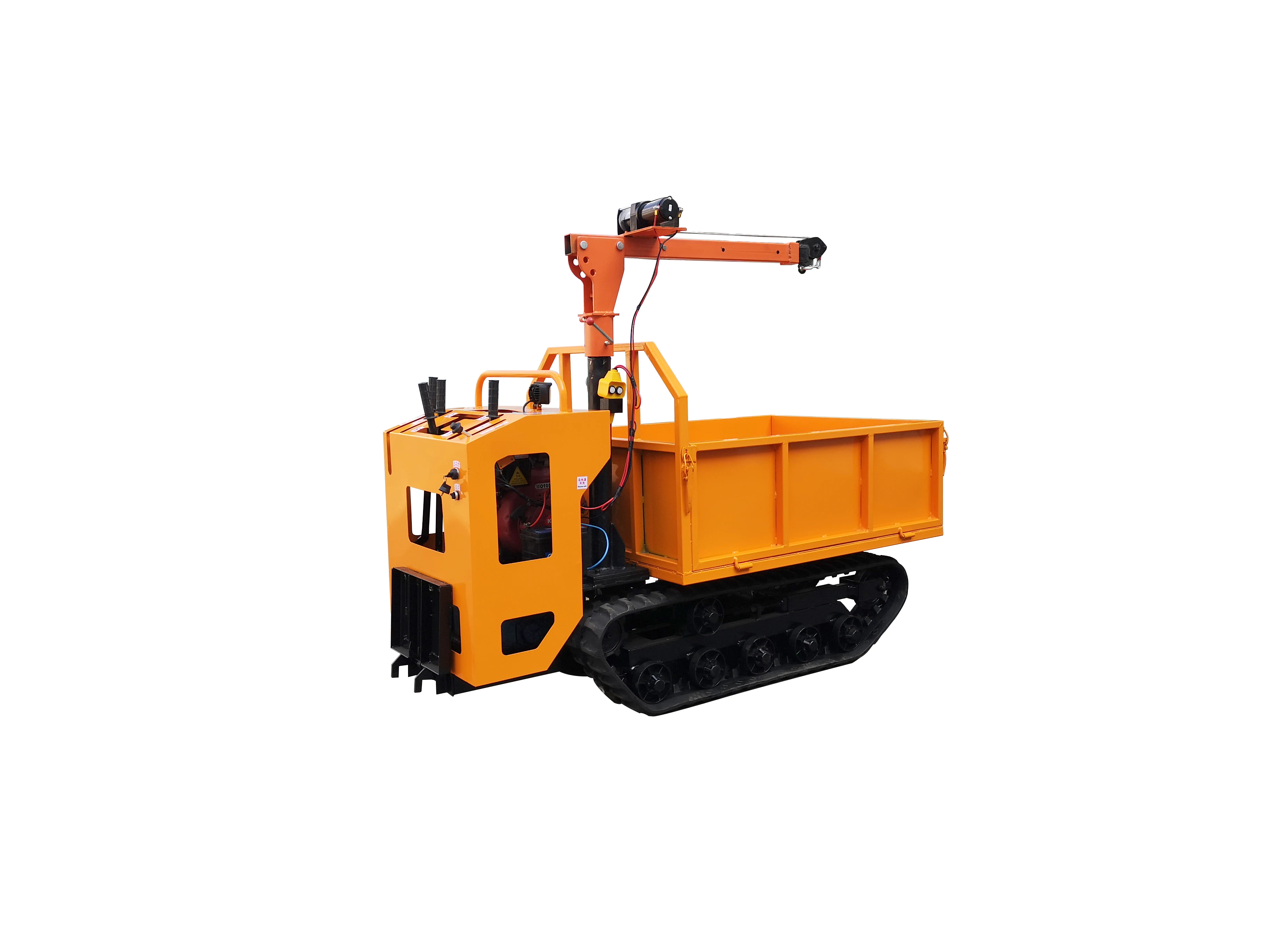 Mini Crawler Transporter Trucks Rubber Track All-Terrain Transporter Crane Truck