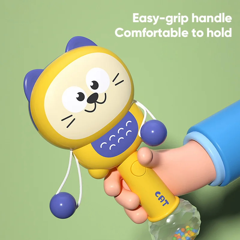XST New Arrival Infant Cute Toy Music Light toy drum rattle Rotating Bell Baby Hand Plastic Rattle Toy Musical
