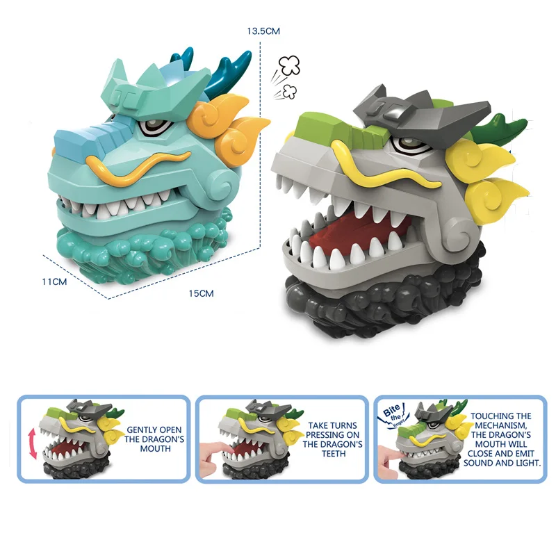Novelty Dinosaur Piranha Dragon Tooth Extraction Bite Finger Prank Toys Drinking Games For Adults Party
