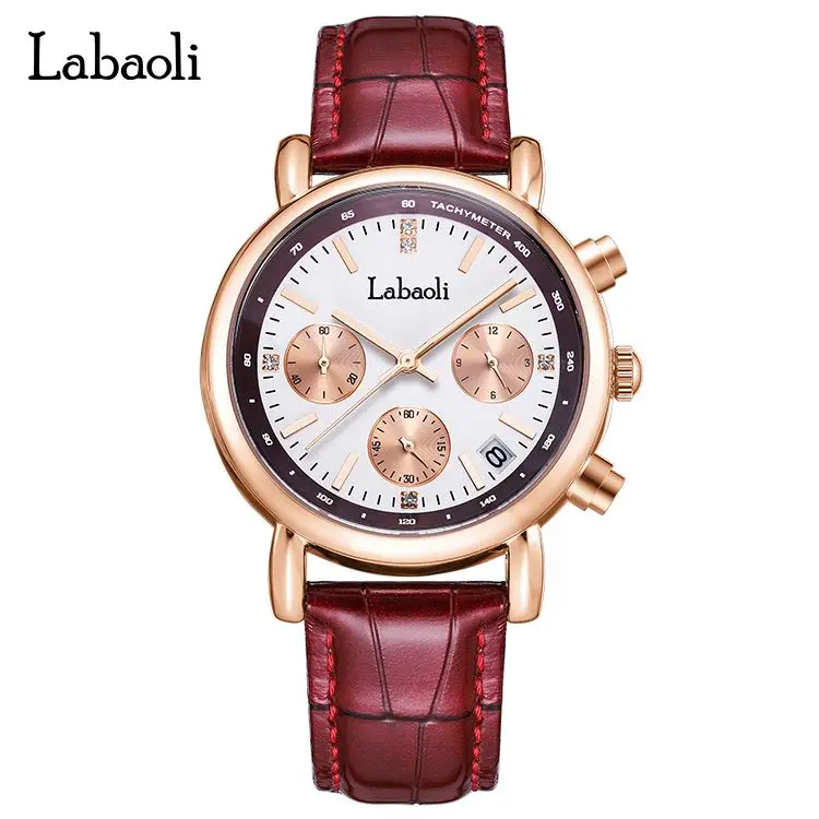 Женские часы LABAOLI LA061 распродажа кварцевые 3 АТМ водонепроницаемые идеальные с китайским механизмом золотые
