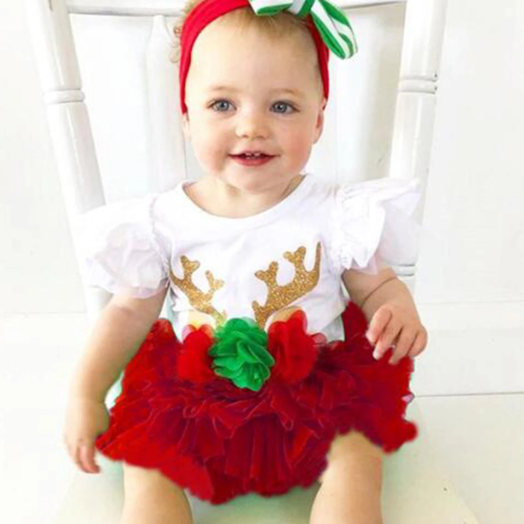 Toddler Girls Clothing Kids Dresses Sequined Christmas Tree Girls Christmas Kids Festival Party Tutu Dres