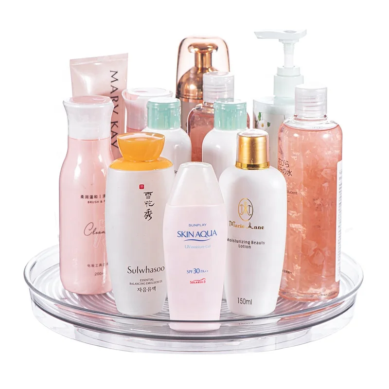 Lazy Susan Turntable Food Storage Container for Cabinets, Pantry, Refrigerator, Countertops, BPA Free - Spinning Organizer Rack