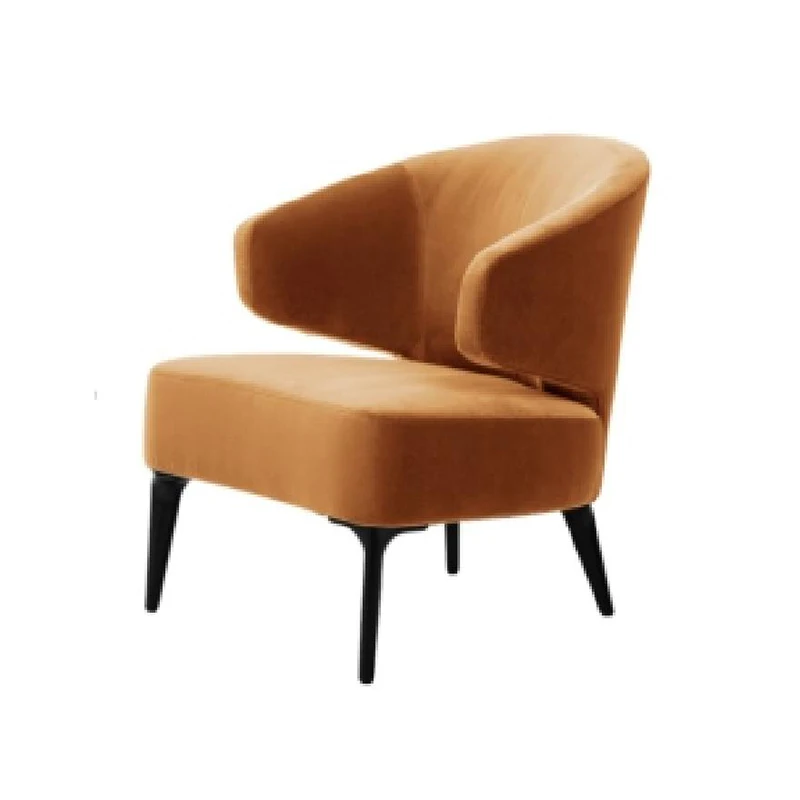 
Modern luxury leisure chair wooden hotel bedroom sofa chair lounge 