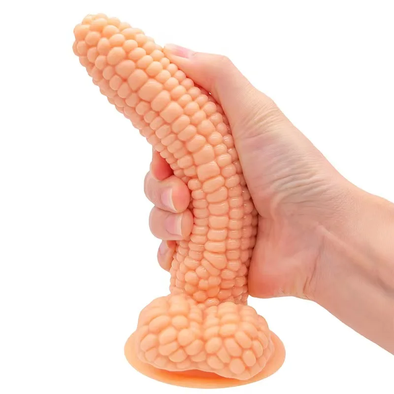 Hot Sales Lifelike Fruit Corn Crystal Dildo Jelly Dildo Realistic With Medical Pvc Material Black Dildo Anal Plug Toys