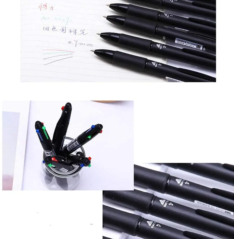 4 в 1, разноцветная шариковая ручка с чернилами 0,7 мм