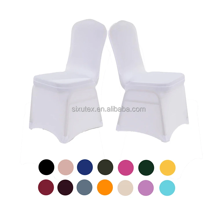 Polyester Spandex Stretchable Banquet Couvertures de chaise de mariage Decoration Dining Wedding Chair Covers