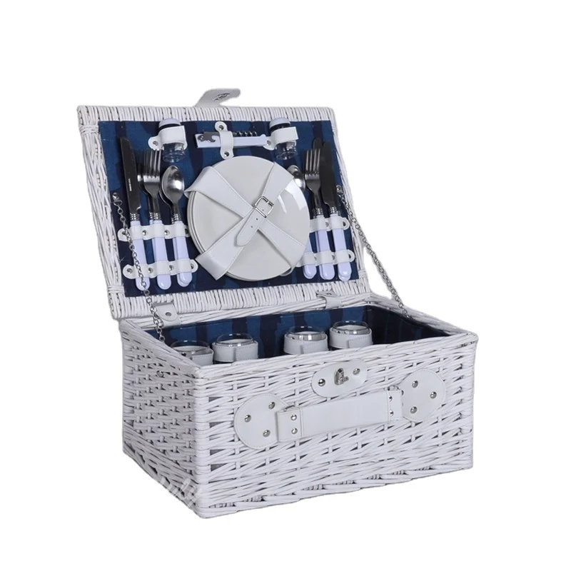 Небольшая ручная работа, изготовленная на заказ Марокканская ткань, китайская еда, подарок, плетеная корзина для пикника, пустые белые ивовые корзины для хранения