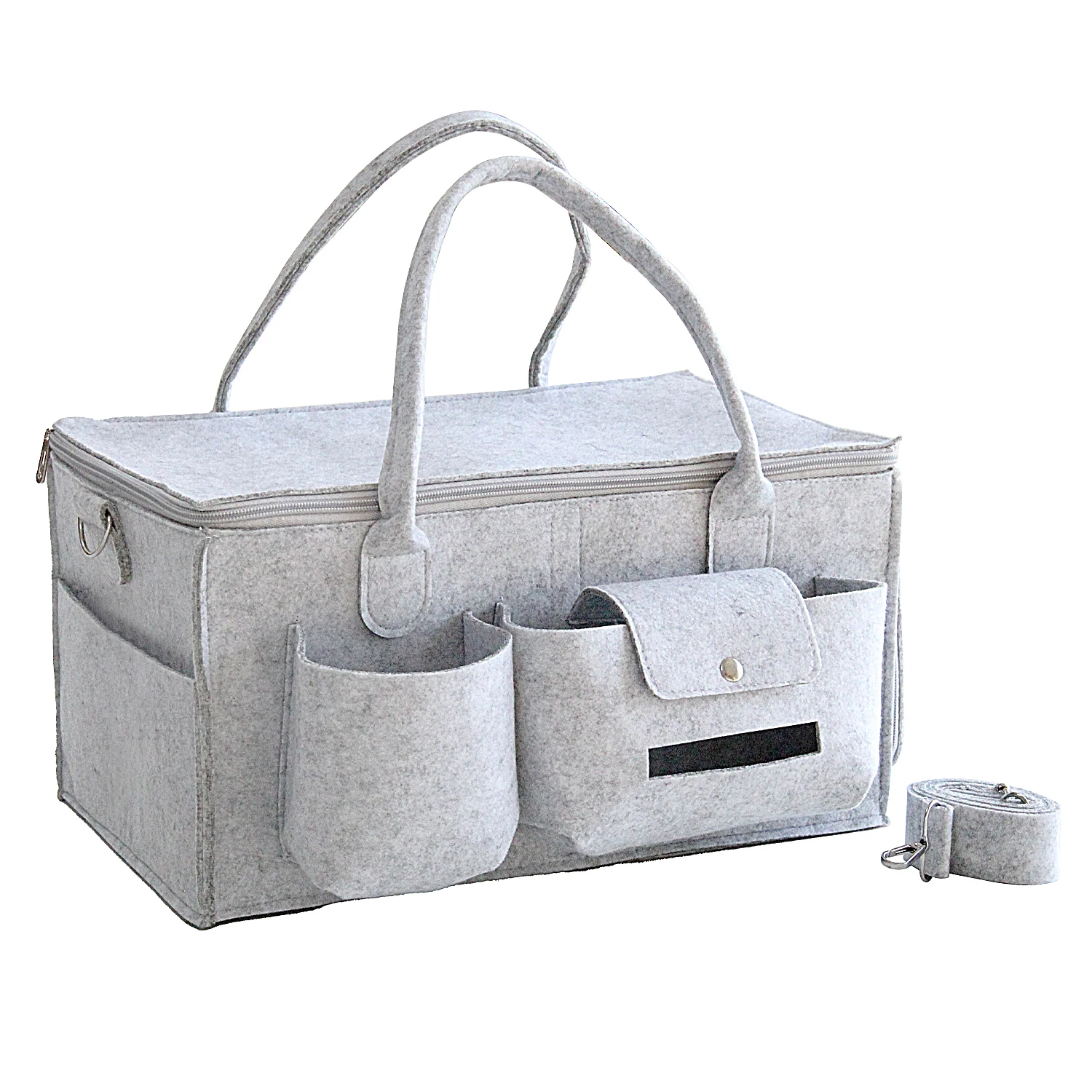 felt baby nursery diaper caddy  Multifunctional Organizer mommy nappy bag  With Cover Baby Toys Accessories Storage Basket