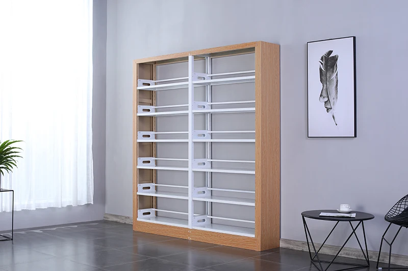 Modern Design steel Metal Book Shelves 5 Ladder Shelves Can Be Customized for School Library Home Office or Hospital Use