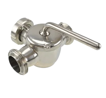 DKV Stainless Steel 3-Way Plug Valves Clamp Sanitary DIN Stainless Steel  Sanitary Thread Plug Valve Male