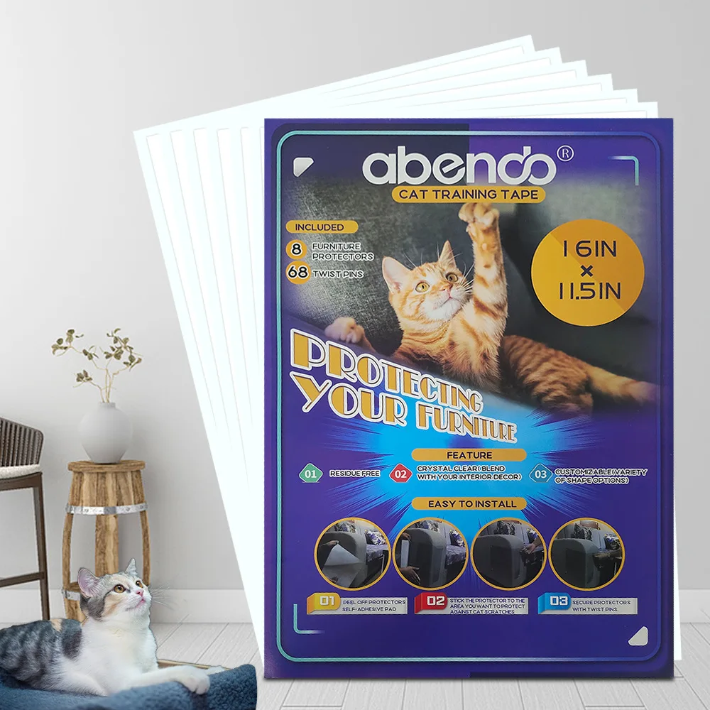 2024 abendo NEW ARRIVAL Upgraded Free Sample 8/10/12 Packs Double Sided Tape For Cats