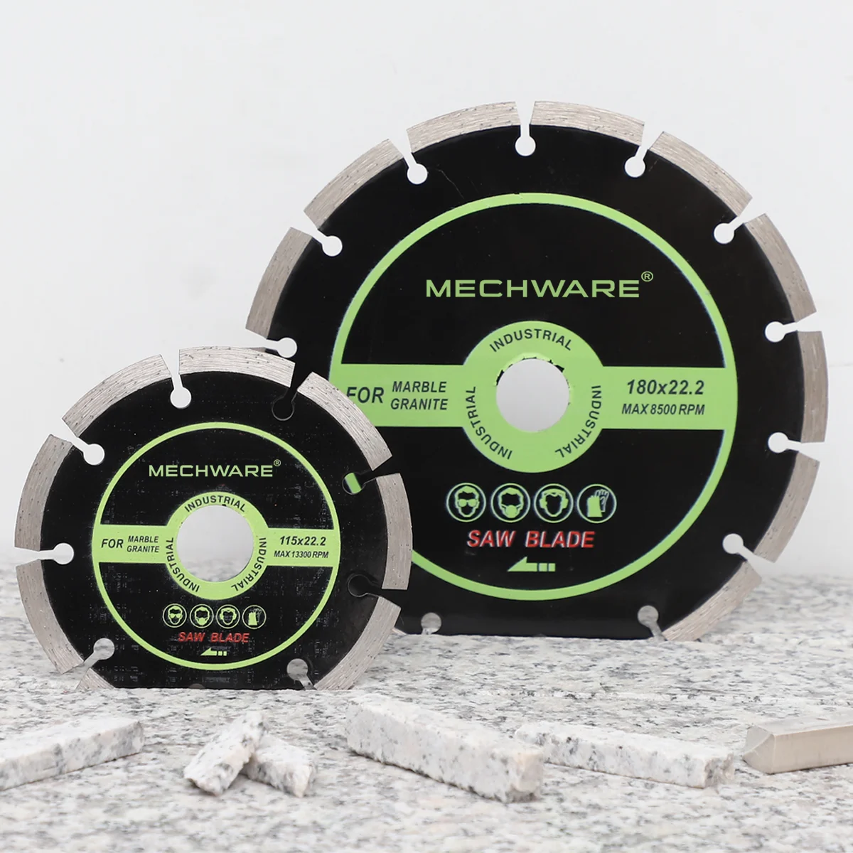 MECHWARE Flat Segment Diamond Cutting Wheel 4inch Wet Saw Tile Cutter