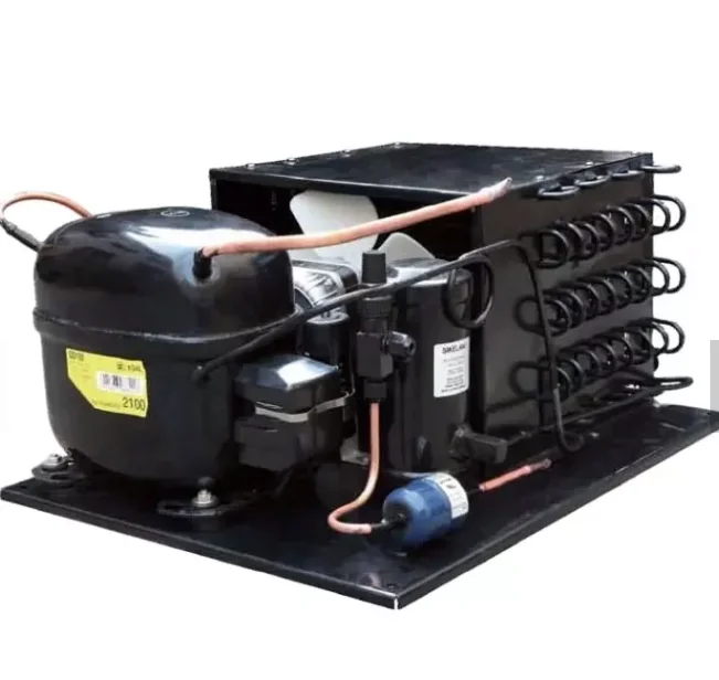 Refrigerator Copper Tube Aluminium Fin Type Condenser Embraco Compressor Refrigeration Condensing Unit