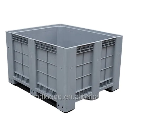 Blue Ventilated Plastic Stacking Pallet Tank Box 1200x1000x760mm pallet bin