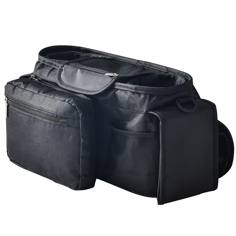 
Baby Stroller Organizer Bag Stroller Storage Bag with 2 XL Waterproof Leak-Proof Insulated Cup Holders and Large Detachable Zi 