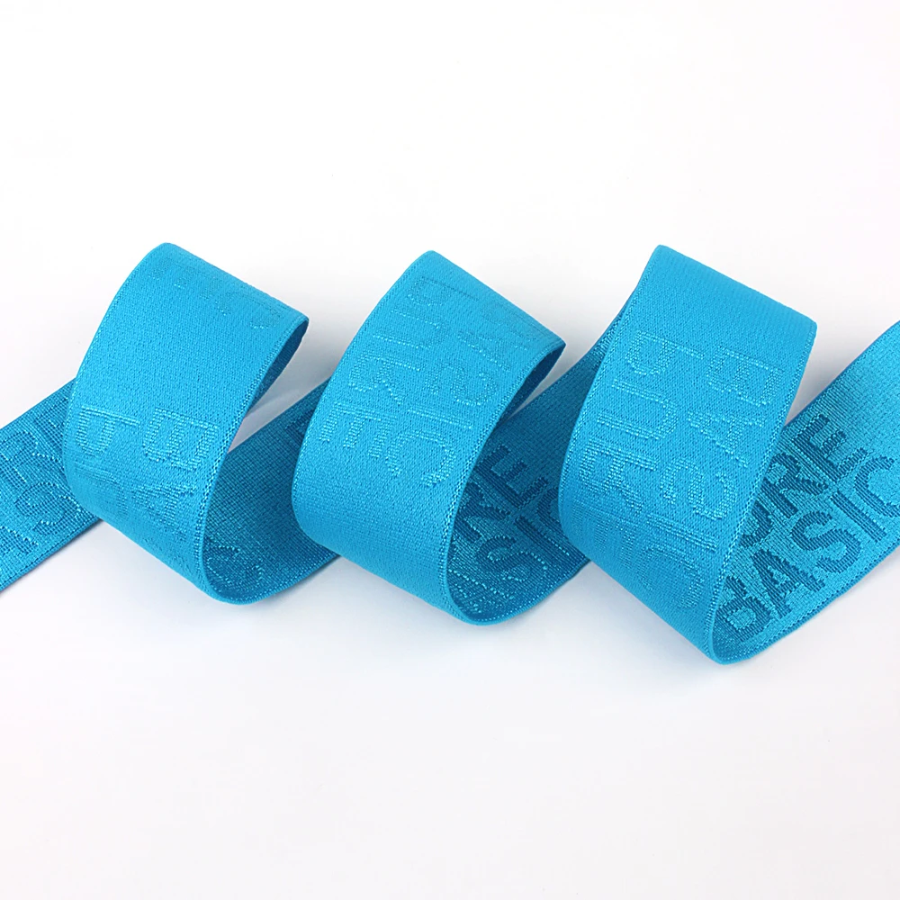 Soft Waist Custom Logo Underwear Boxer Shorts Elastic Waistband Jacquard Elastic Band for yoga belt sports bra underwear elastic