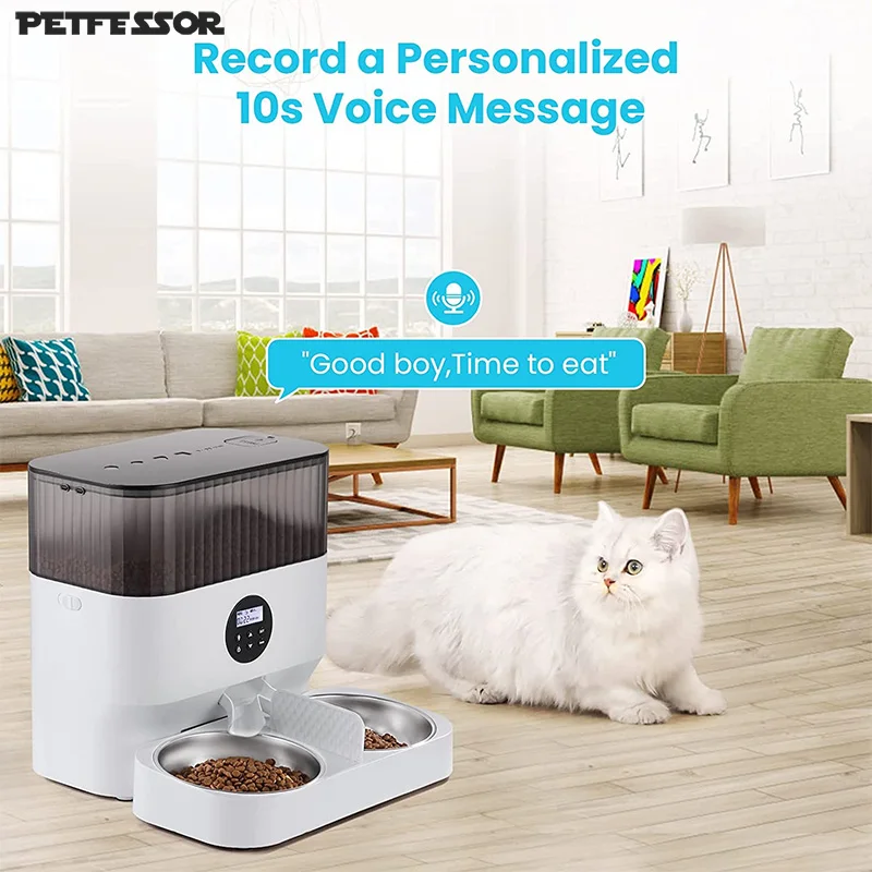 Automatic Cat Feeder, Elevated Pet Feeder for 2 Cats & Small Dogs,5L Pet Feeders for Cats Dogs