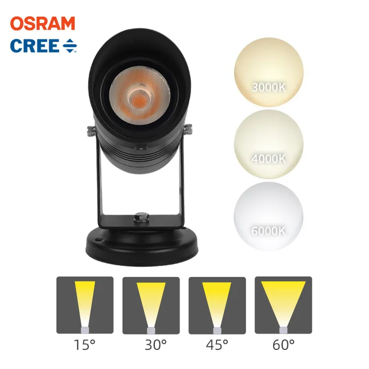 Outdoor Garden Lawn IP65 Waterproof 3W 5W 10W 16W LED Spike Light RGB Aluminum Adjustable Angle Ground Spike Spotlight