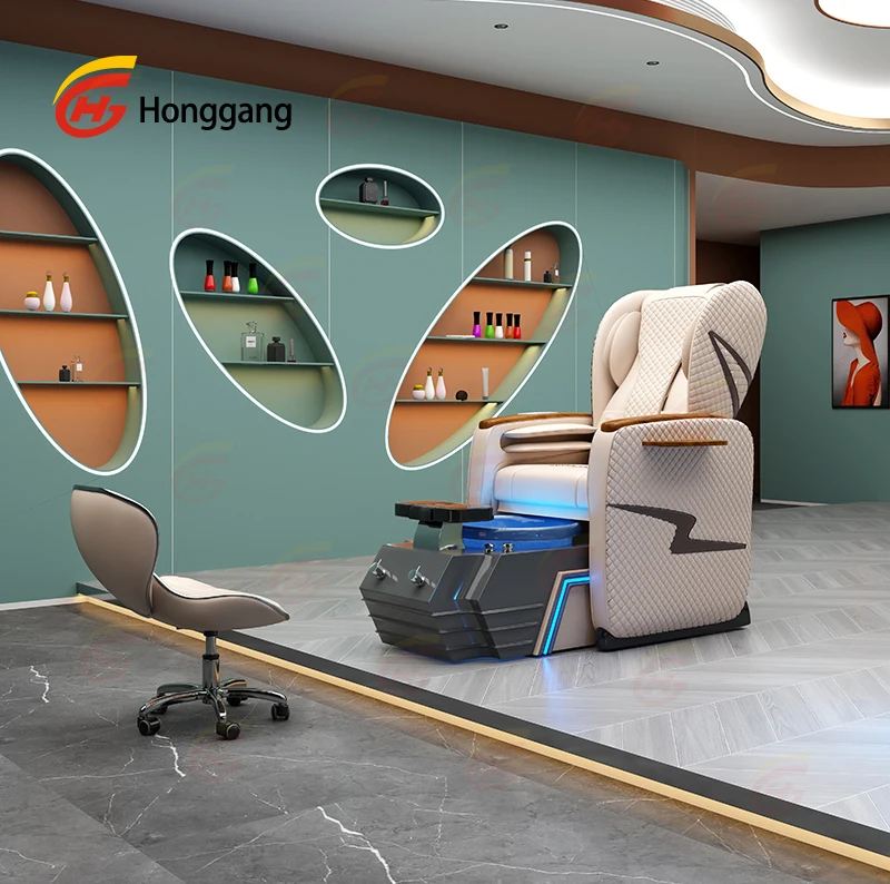 Luxury European touch foot therapy chair with water pipe, suitable for beauty salons