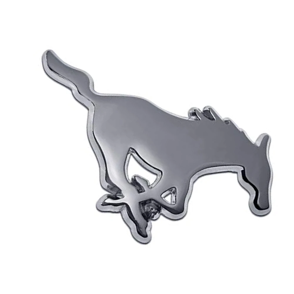 Custom Abs Plastic Silver Chrome Self-adhesive Car Horse Emblem Logo Badge With Car Body Decoration