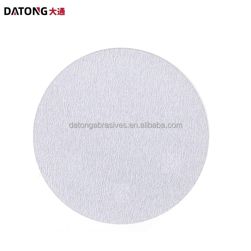 Заводская Высококачественная абразивная наждачная бумага Datong 4 5 дюйма 0 отверстий зернистость 100 круглый керамический белый шлифовальный диск для металла и