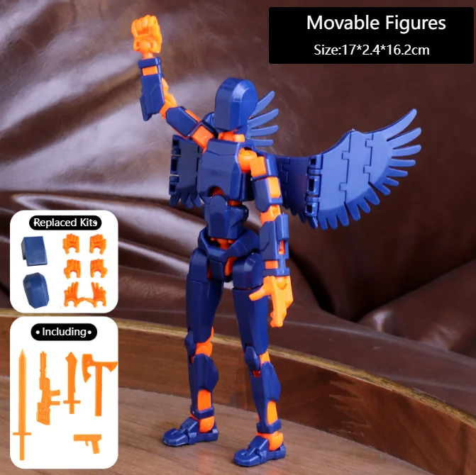 Smart Robot Action Figure Set (Assembly Completed) Movable Figure Toys 3D Printed Multi-Jointed, Titan 13 Action Figures