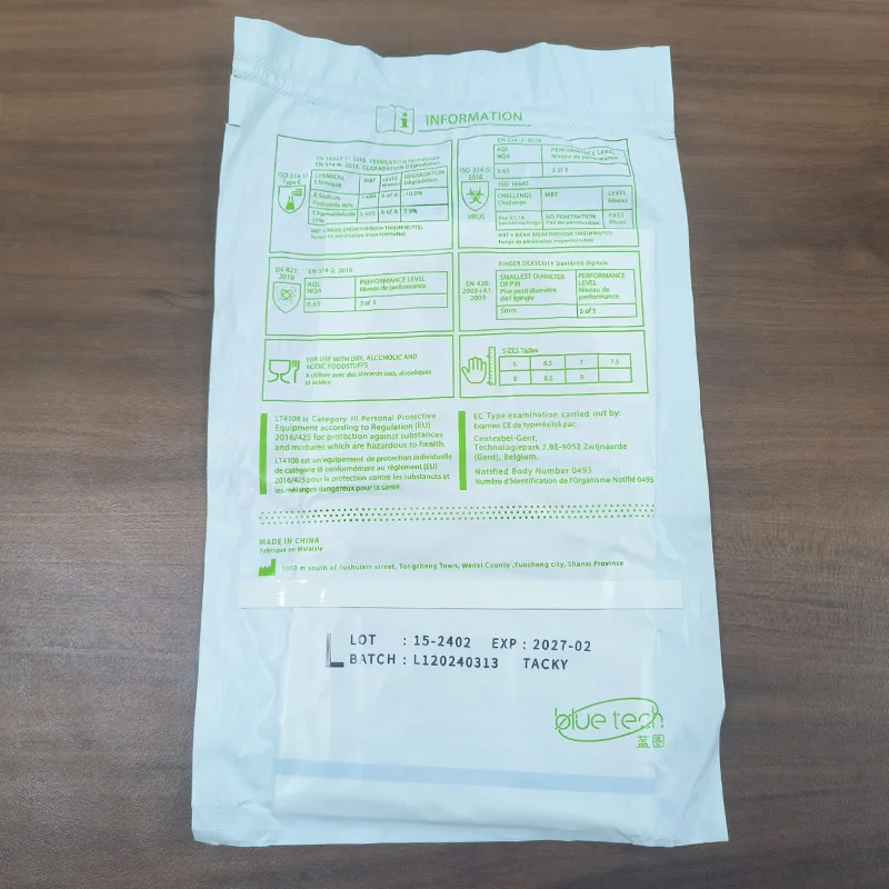 High Quality CE 16inch Industrial Disposable Grade 10 Extra Long Sterile Powder Free  Cleanroom Disposable Latex Gloves