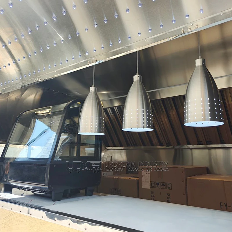 Купить Urdream Новый трейлер Airstream для быстрого питания Мобильный Фуд Грузовик уличный Кейтеринг тележка по низким ценам