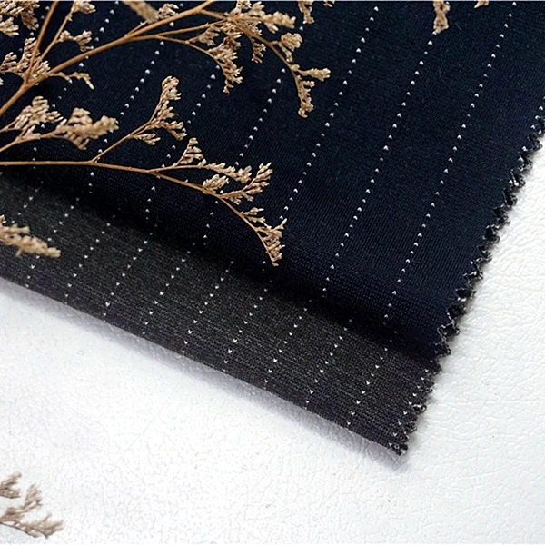 Shaoxing Textile 60% вискоза 35% полиэстер 5% спандекс Двусторонняя пряжа окрашенная рома трикотажная ткань, TR Roma Спандекс Трикотажная Ткань