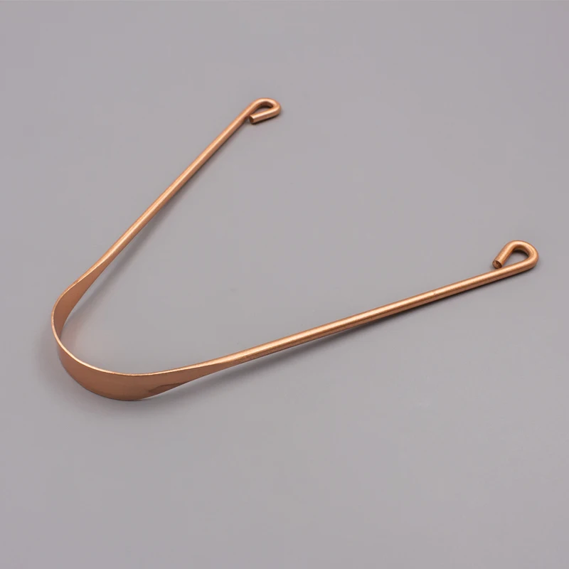 Gold Color Metal Scraper Adult Copper Tongue Cleaner