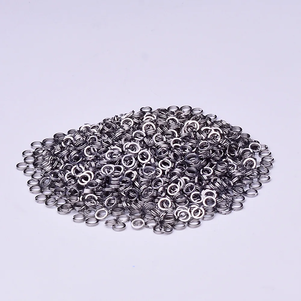 Stainless steel fishing split O Rings flat fishing swivel knot lure double loop quick change fishing split rings