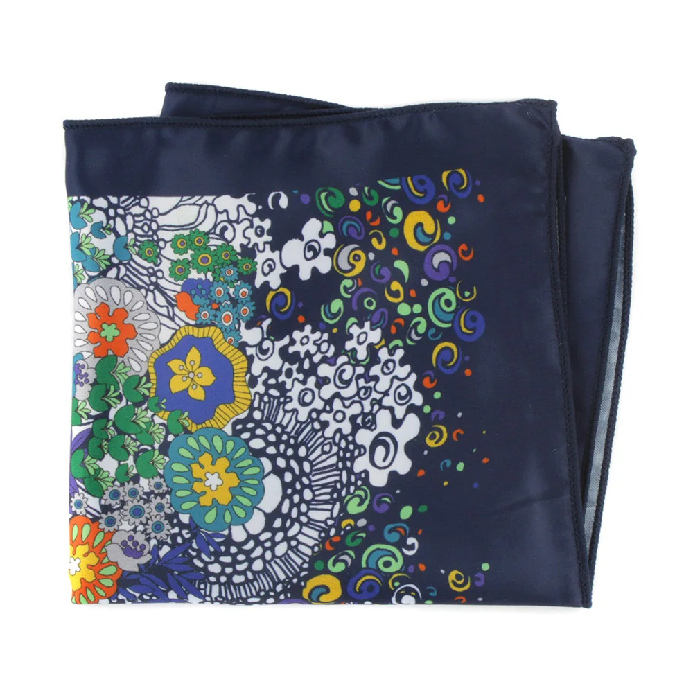 Wholesale Mens Fashion Classic Handkerchief High Quality Knitted Polyester Printed Pocket Square