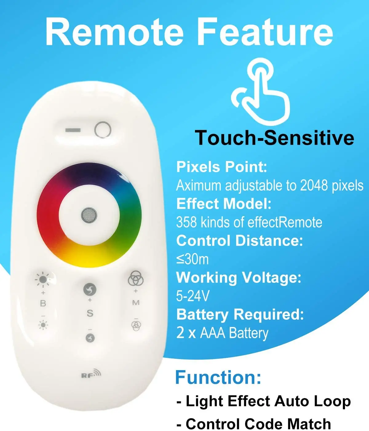 
JH Multifunctional RGB Color Tripod Corner Standing Light New RGB LED Floor Lamp With Remote Control floor light 