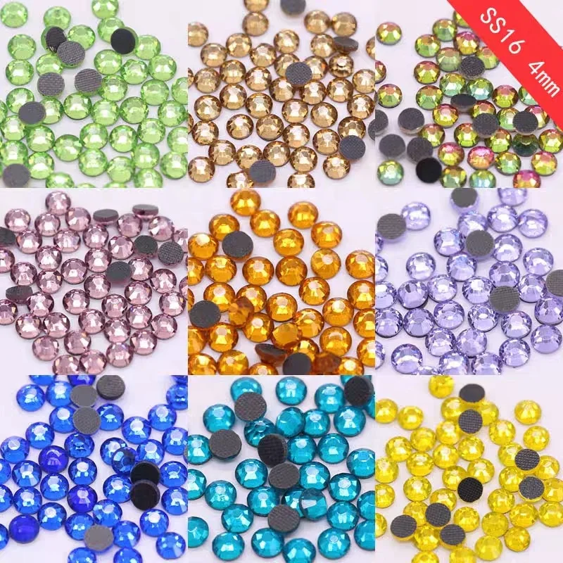 Wholesale FlatBack Glass Hotfix Rhinestone Bulk DMC Rhinestones Flat Back  For Garment Clothing transfers