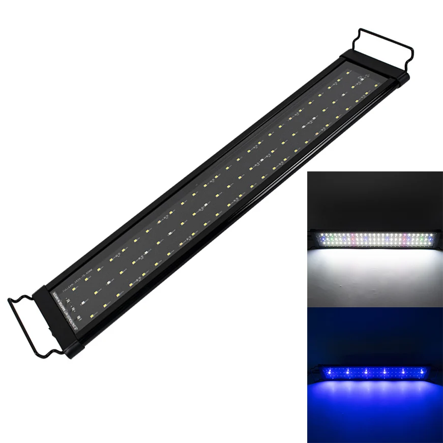  24 вт 120 см led freash водные растения растущий свет для аквариума коралл освещение светодиодное морских коралловых