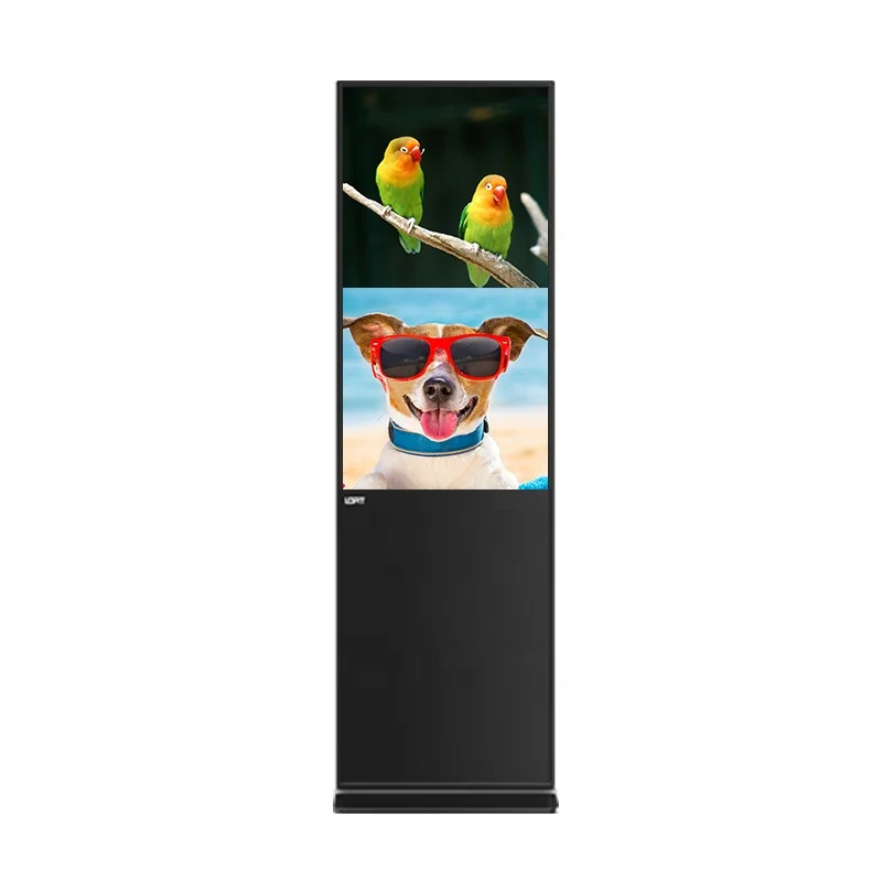 Floor standing android windows lcd advertising player digital touch screen signage display