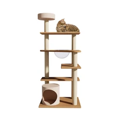 New fashion Melamine MDF Paper tube large cat tree tower condo furniture cat climbing frame playing house