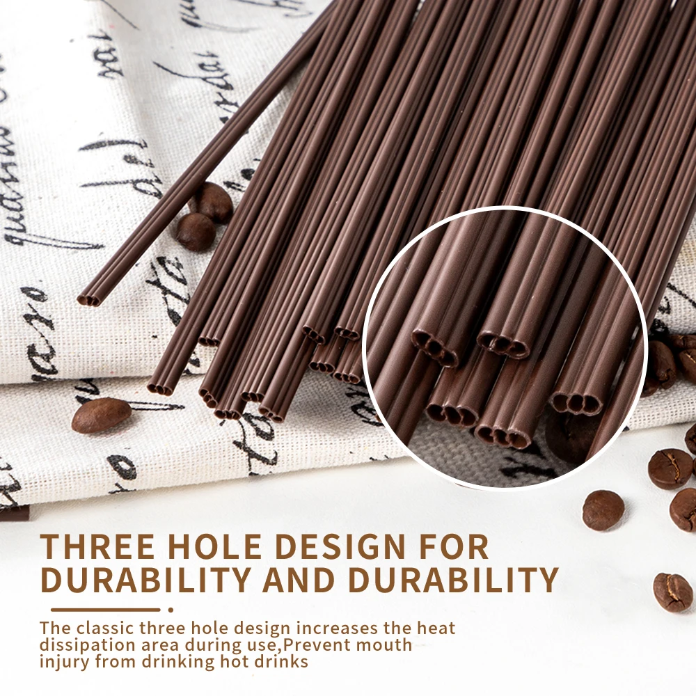 LOKYO wholesale stirring stick disposable takeout milktea coffee tea drinking three hole plastic straws