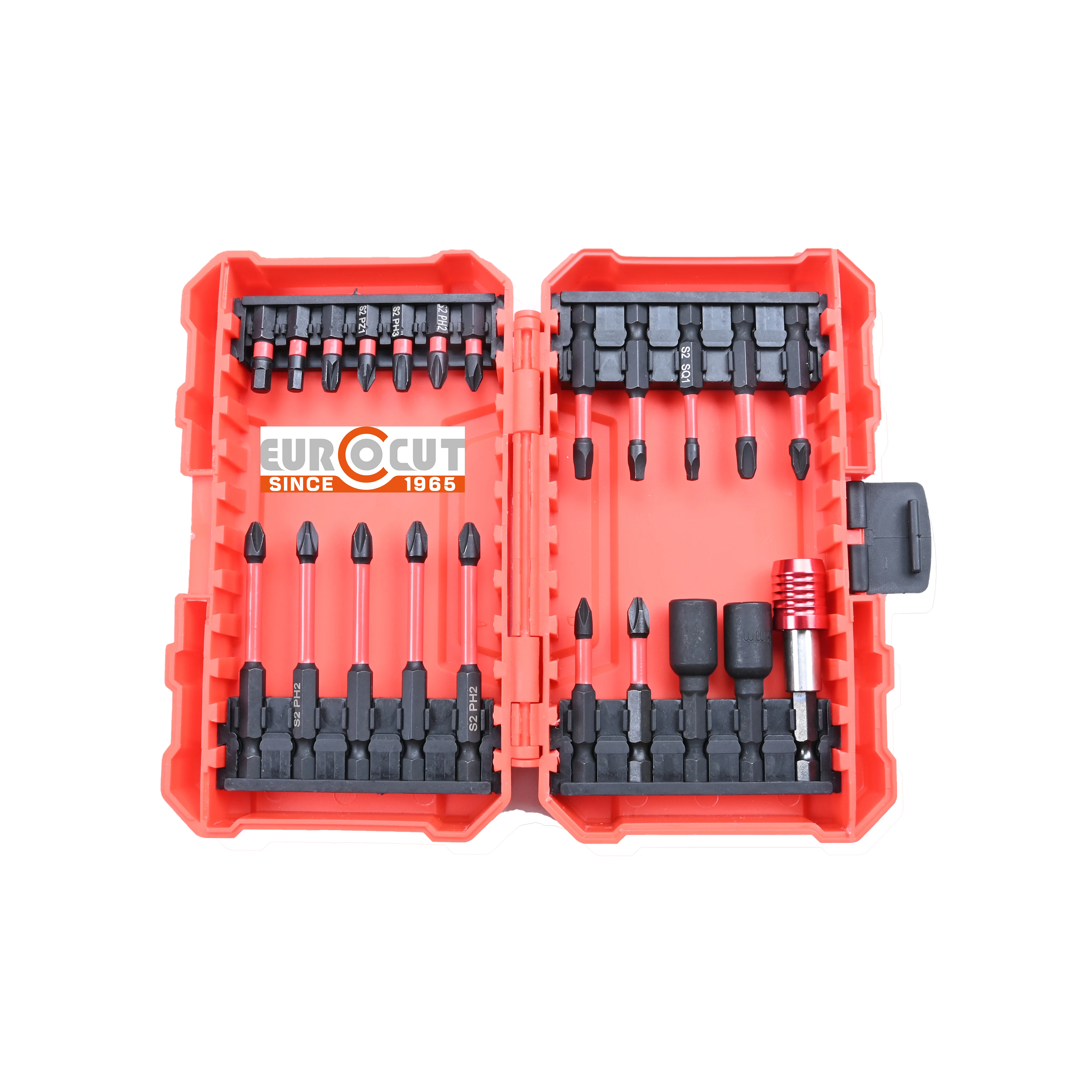 EUROCUT 22PCS High Quality Different Head Types Screwdriver Bit Set