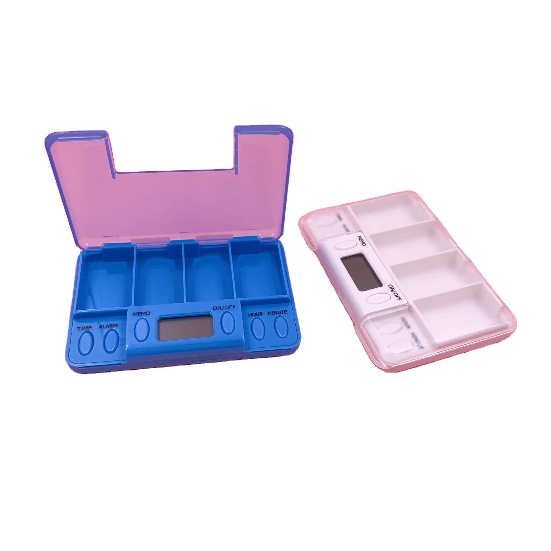 Rainbow Plastic Digital Pill Box with Timer PP Pill Storage Cases for Efficient Pill Management